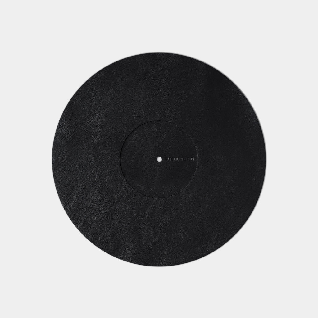 Turntable Leather Platter Mat - Black