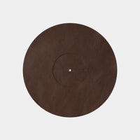 Turntable Leather Platter Mat - Coffee