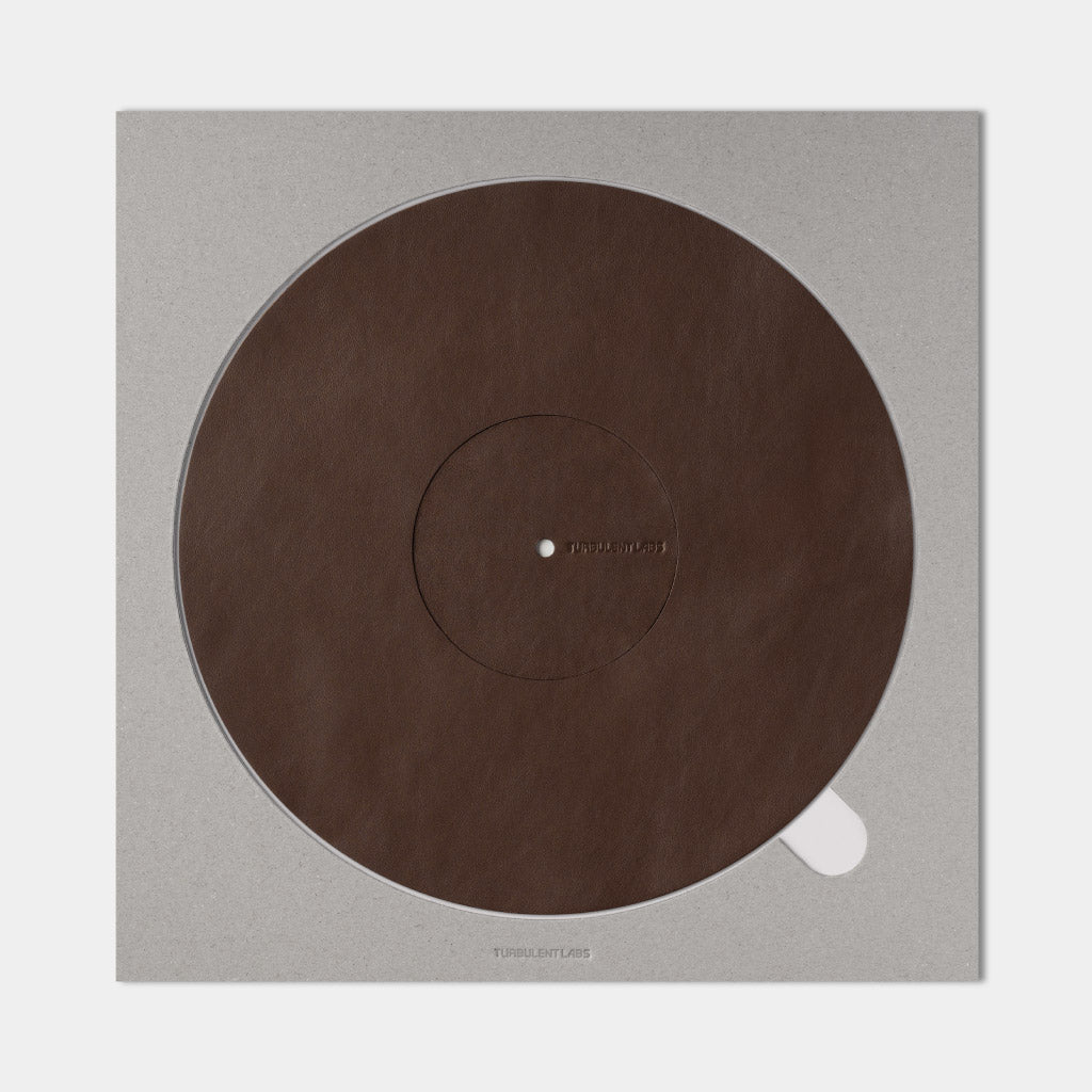 Turntable Leather Platter Mat - Coffee