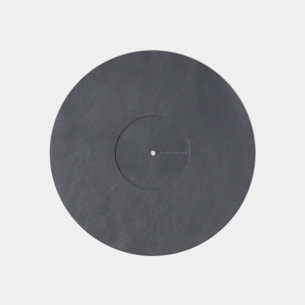 Turntable Leather Platter Mat - Slate